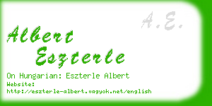 albert eszterle business card